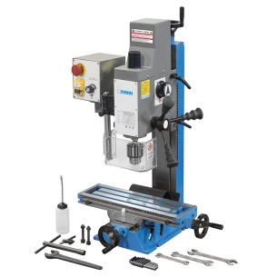 Trapano fresa da banco ad ingranaggi FERVI T059/16V con foratura Ø 16 mm e capacità di fresatura con fresa a inserti Ø 50 mm -1