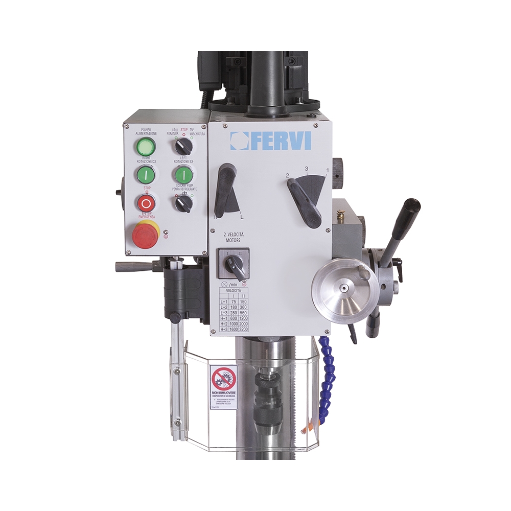 Trapano ad ingranaggi FERVI T041DA con foratura Ø 40 mm, foratura Ø 35 mm e foratura Ø 30 mm -4