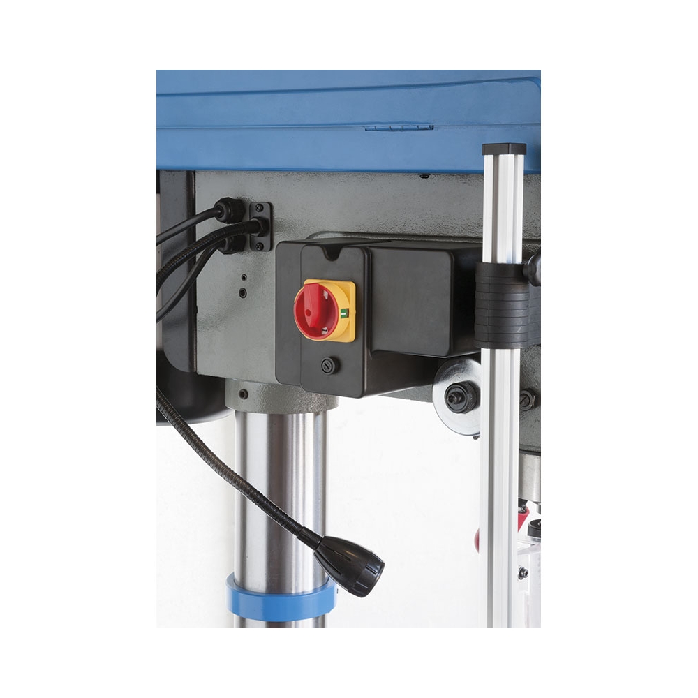 Trapano a colonna con trasmissione a cinghia FERVI 0252/230V con foratura Ø 20/28/32 mm -3