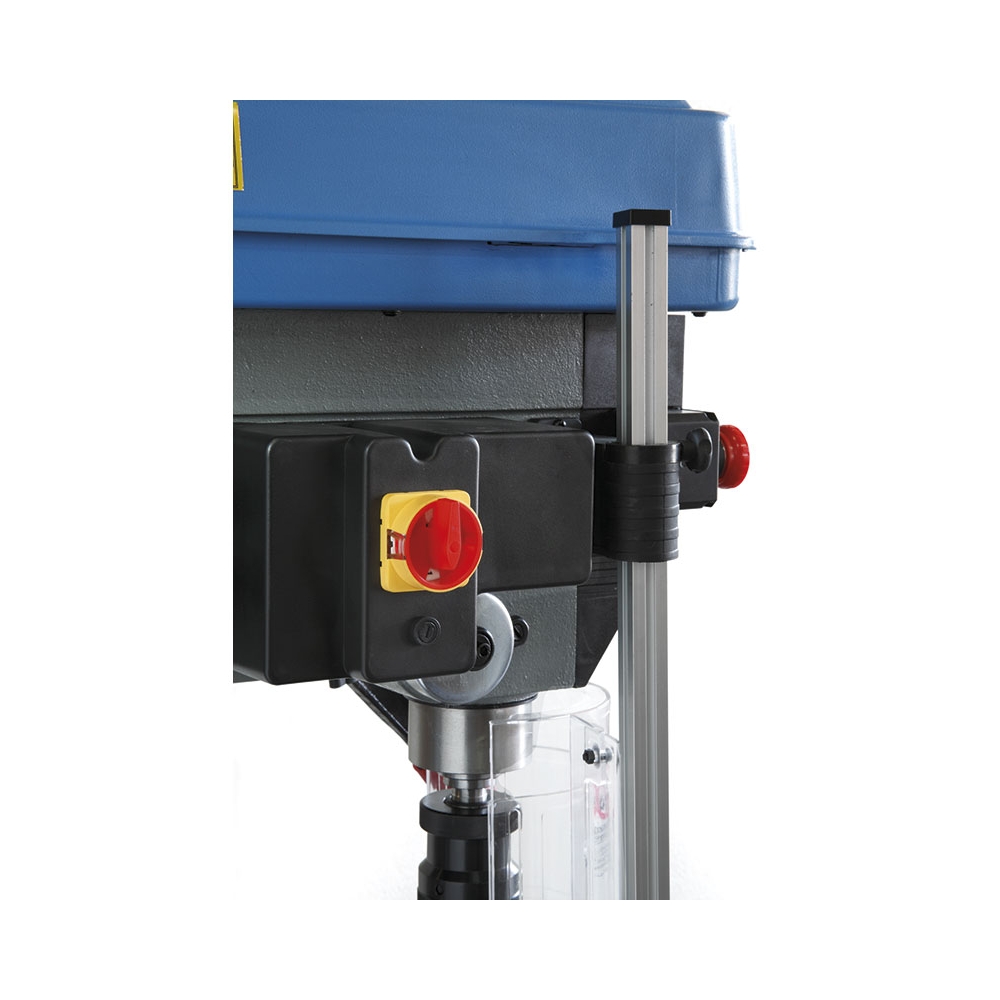Trapano a colonna con trasmissione a cinghia FERVI 0754/230V con foratura Ø 20/28/32 mm -2