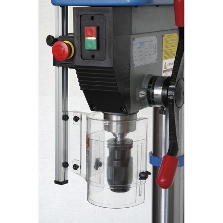 Trapano a colonna con trasmissione a cinghia FERVI 0754/230V con foratura Ø 20/28/32 mm -3