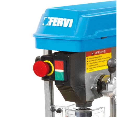 Trapano da banco con trasmissione a cinghia FERVI 0011 con foratura Ø 13 mm, foratura Ø 10 mm e velocità (5) 620 ÷ 2620 rpm -2
