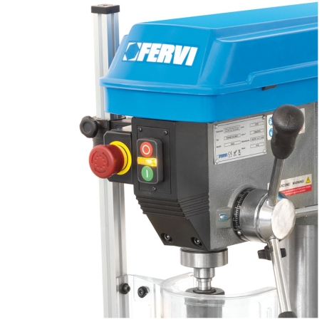Trapano da banco con trasmissione a cinghia FERVI 0012 con foratura Ø 20 mm, foratura Ø 16 mm e foratura Ø 12 mm -2