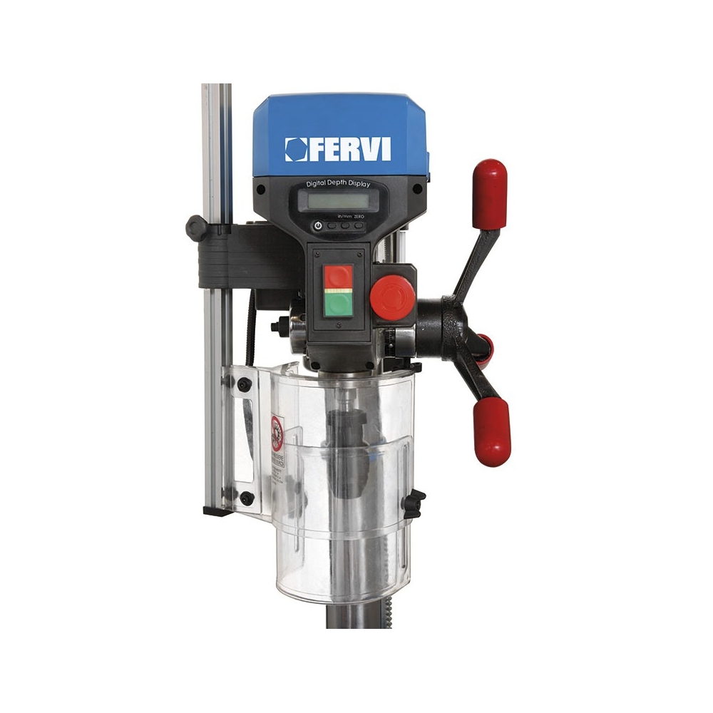 Trapano da banco con trasmissione a cinghia FERVI 0260 con foratura Ø 20 mm, foratura Ø 16 mm e foratura Ø 12 mm -3