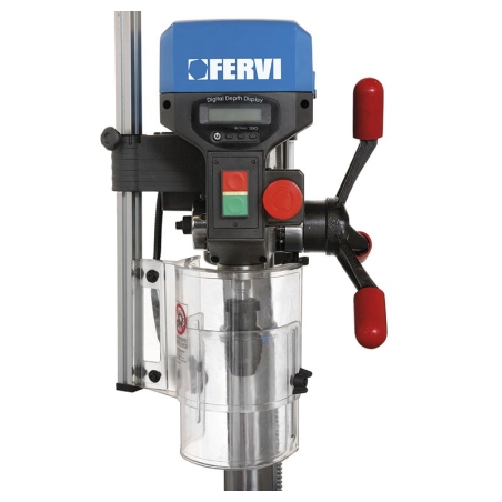 Trapano da banco con trasmissione a cinghia FERVI 0260 con foratura Ø 20 mm, foratura Ø 16 mm e foratura Ø 12 mm -3