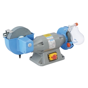 Smerigliatrice combinata FERVI 0377 con motore 230 V 50 Hz 0,52 kW e mola a secco 2950 rpm - Ø 150 x 20 x 16 mm GR80 -1