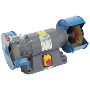 Smerigliatrice combinata professionale FERVI 0554/400V con motore 400 V 50 Hz 0,9 kW e spazzola 2950 rpm - Ø 200 x 25 x 20 mm -1