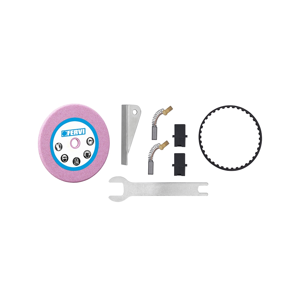 Affilacatene per motosega FERVI 0502 con motore 230 V 50 Hz 250 W, mola rosa Ø 100 x 4,5 x 10 mm e affilatura ±35° -2