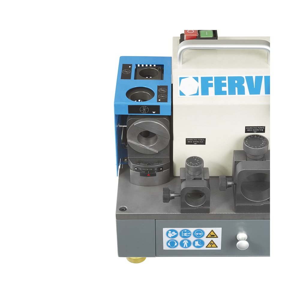Affilatrice per punte elicoidali FERVI A003/32 con capacità di affilatura 3 ÷ 32 mm e motore 230 V 50/60 Hz 250 W -3