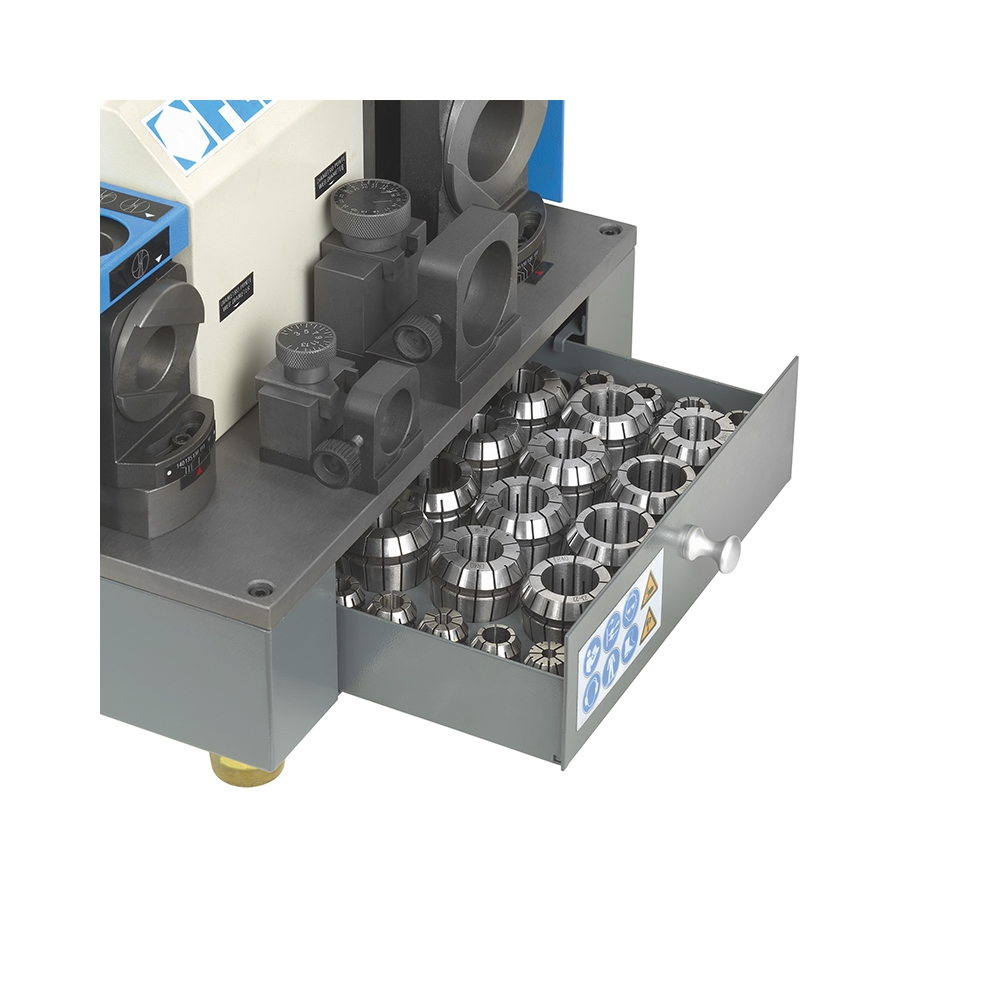 Affilatrice per punte elicoidali FERVI A003/32 con capacità di affilatura 3 ÷ 32 mm e motore 230 V 50/60 Hz 250 W -4