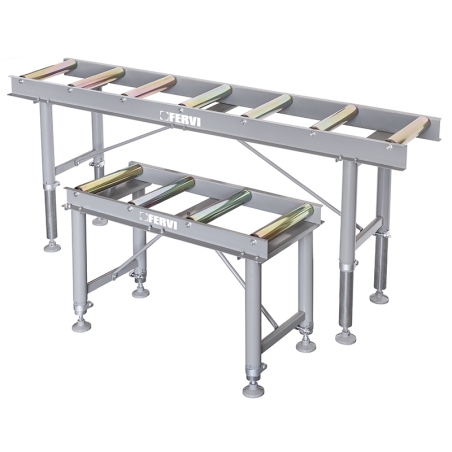 Rulliera regolabile in altezza FERVI R001/04 con portata max 400 kg, altezza 580 / 1030 mm e dimensioni 1000 x 460 mm -1