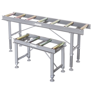 Rulliera regolabile in altezza FERVI R001/07 con portata max 400 kg, altezza 590 / 1050 mm e dimensioni 2000 x 450 mm -1