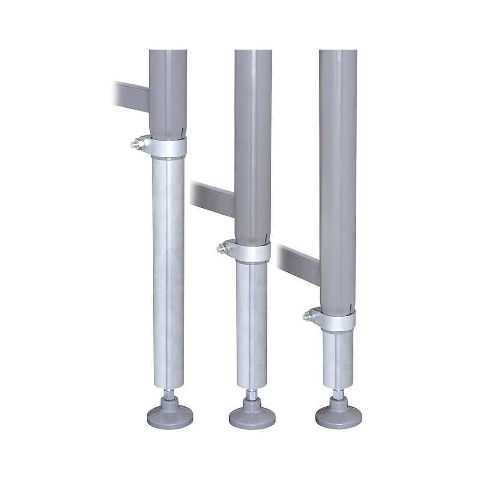 Rulliera regolabile in altezza FERVI R001/07 con portata max 400 kg, altezza 590 / 1050 mm e dimensioni 2000 x 450 mm -4
