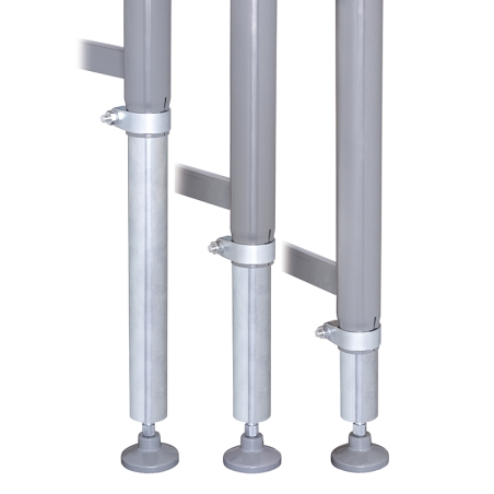 Rulliera regolabile in altezza FERVI R001/07 con portata max 400 kg, altezza 590 / 1050 mm e dimensioni 2000 x 450 mm -4