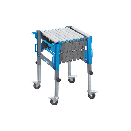 Rulliera a pantografo FERVI R003/09 con portata 130 kg, altezza 610 ÷ 950 mm e dimensioni rulli Ø 50 x 485 mm -3