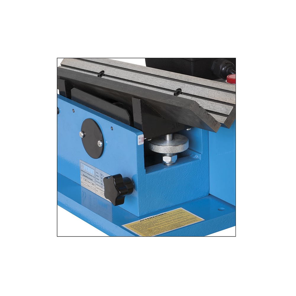 Smussatrice da banco FERVI 0560 con motore 230 V 50 Hz 250 W, smusso 45° 0 - 5 mm e velocità 2800 rpm -2