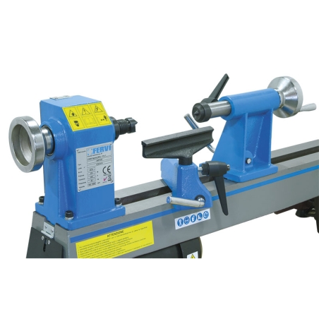 Tornio da legno FERVI 0497/300 con diametro massimo tornitura 300 mm, distanza punte 457 mm e altezza punte 150 mm -3