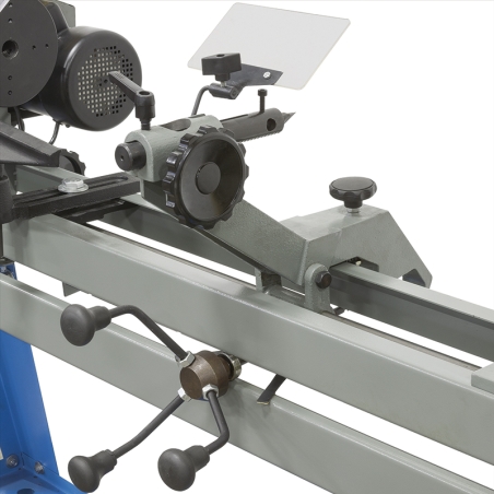 Tornio da legno con copia FERVI 0648 con diametro massimo tornitura 350 mm, distanza punte 1000 mm e altezza punte 175 mm -4