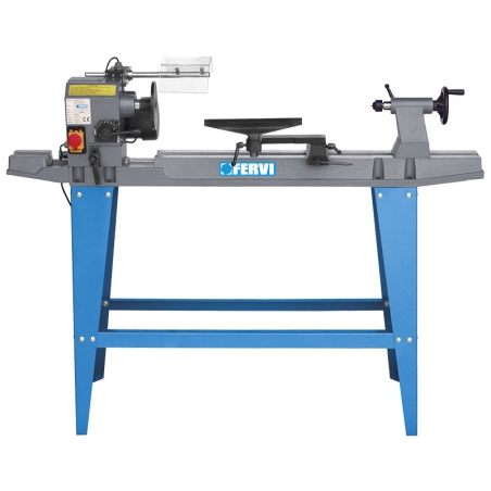 Tornio da legno FERVI 0751 con diametro massimo tornitura 310 mm, distanza punte 900 mm e altezza punte 155 mm -1