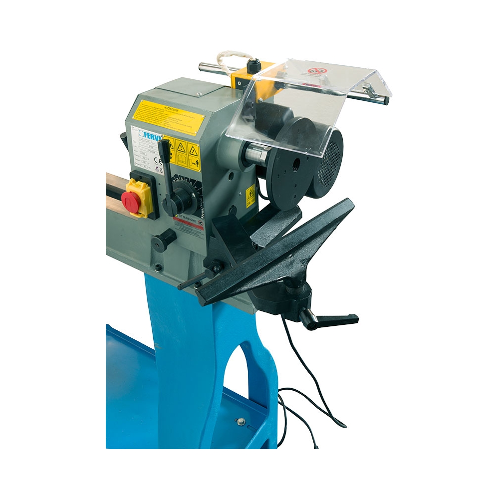 Tornio da legno FERVI 0758 con diametro massimo tornitura 370 mm, distanza punte 1100 mm e altezza punte 185 mm -2