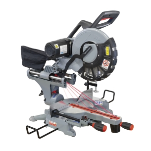 Troncatrice radiale per legno FERVI 0871 con motore 230 V 50/60 Hz 2 kW, motore 4500 rpm e disco Ø 305 x 30 x 3,2 mm Z 40 -1