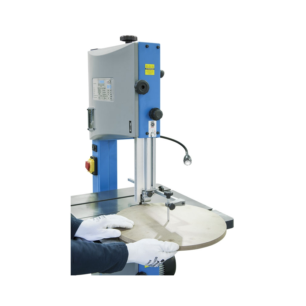 Sega a nastro per legno FERVI 0509/245 con capacità di taglio 245 x 100 mm, velocità 6,7 ÷ 13,3 m/s e volano Ø 254 mm -2