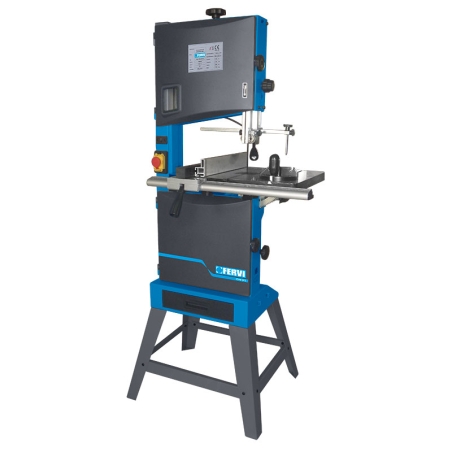 Sega a nastro per legno FERVI 0509/305 con capacità di taglio 305 x 165 mm, velocità 6 ÷ 12 m/s e volano Ø 314 mm -1