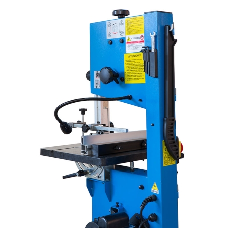 Sega a nastro per legno FERVI 0509/340 con capacità di taglio 340 x 225 mm, velocità 6 ÷ 12 m/s e volano Ø 347 mm -4