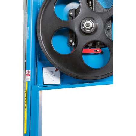 Sega a nastro per legno FERVI 0764 con capacità di taglio 350 x 200h mm, velocità 10 m/s e volano Ø 405 mm -4