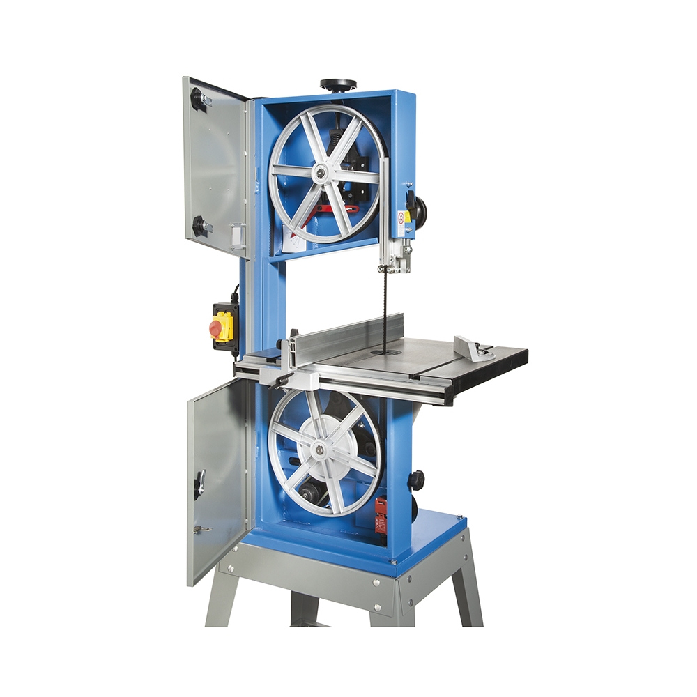 Sega a nastro per legno FERVI 0855 con capacità di taglio 300 x 155 mm, velocità 6 - 12 m/s | 370 - 800 rpm e volano Ø 315 mm -4