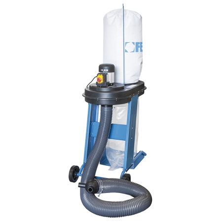 Aspiratore per trucioli carrellato FERVI 0507 con capacità filtrante 5 micron, motore 2840 rpm e portata d’aria 900 m³/h -2