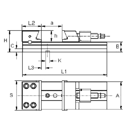 Morsa di precisione FERVI M028/100/100 da ganasce 100 x 30h mm -4