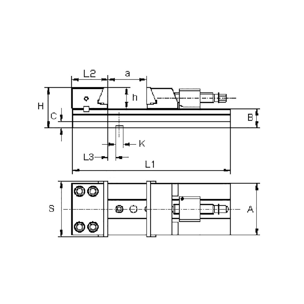 Morsa di precisione FERVI M028/200/400 da ganasce 200 x 65h mm -2