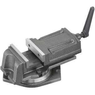 Morsa a macchina con base girevole 360° FERVI M014/160 con apertura 120 mm, ganasce 160 x 52 mm e dimensioni 390 x 218 x 166h mm