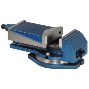 Morsa a macchina con base girevole 360° FERVI M023/100 con apertura 80 mm, ganasce 100 x 35 mm e dimensioni 310 x 165 x 130h mm 