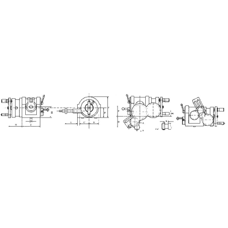 Divisore universale completo di mandrino, contropunta e dischi divisori FERVI D004/125L -2