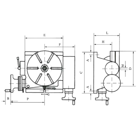 Tavola a dividere basculante 0° ÷ 90° FERVI T001/250 -2