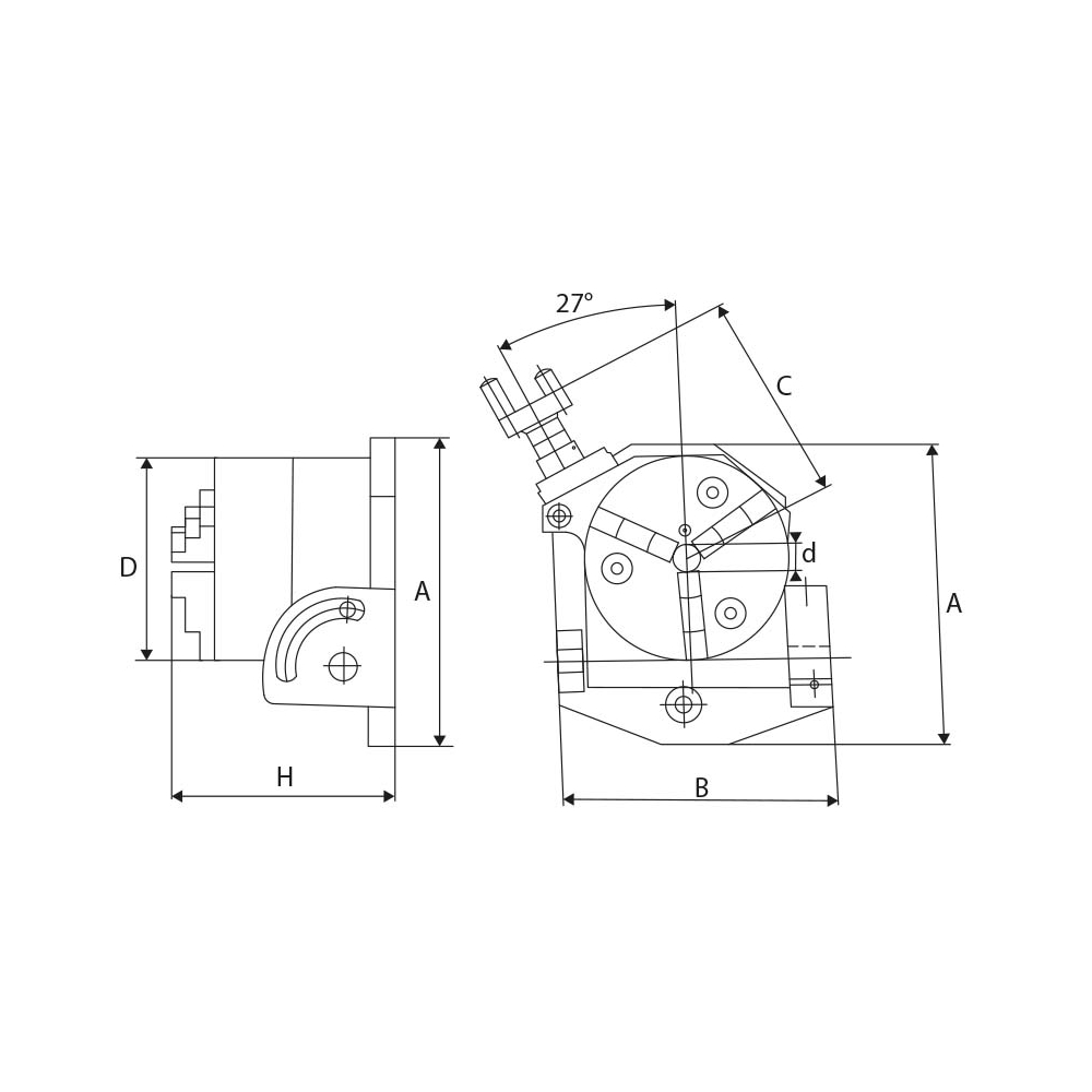 Tavola girevole basculante con mandrino FERVI T017/100 da mandrino 100 mm -2