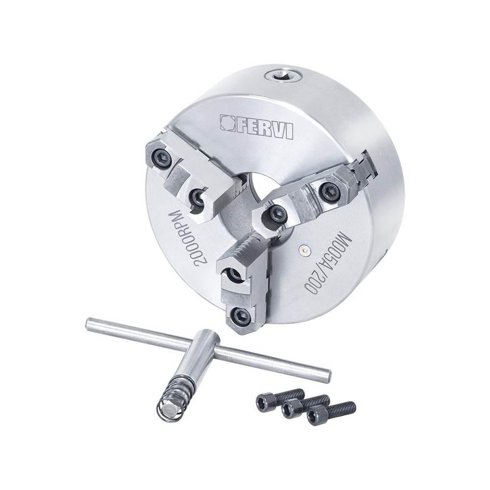 Mandrino a 3 griffe reversibili autocentrante di precisione FERVI M005A/250 -2
