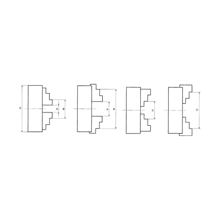 Mandrino a 3 griffe reversibili autocentrante di precisione FERVI M005A/500 -4