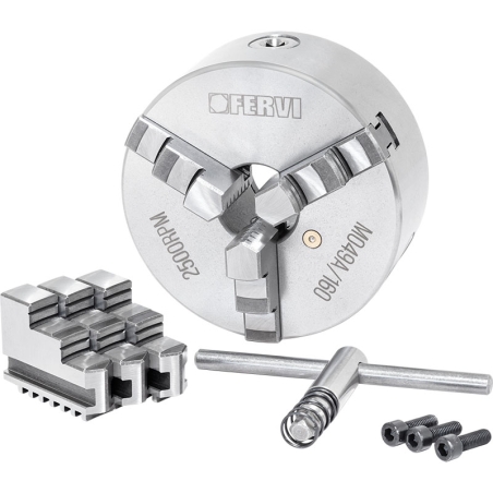 Mandrino a 3+3 griffe autocentrante di precisione FERVI M049A/400 -2