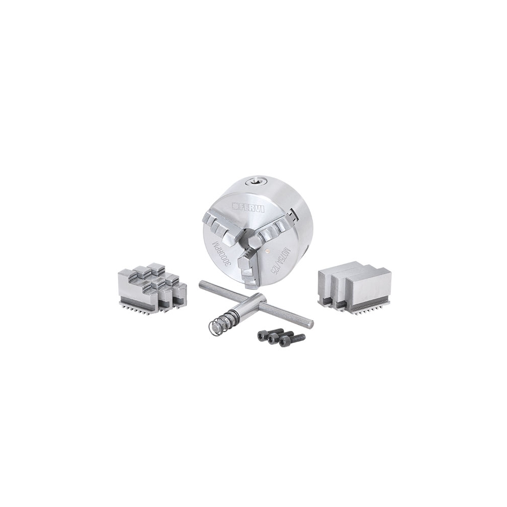 Mandrino autocentrante di precisione 3+3+3 griffe FERVI M075A/125 -2
