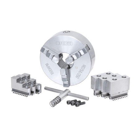 Mandrino autocentrante di precisione 3+3+3 griffe FERVI M075A/250 -1