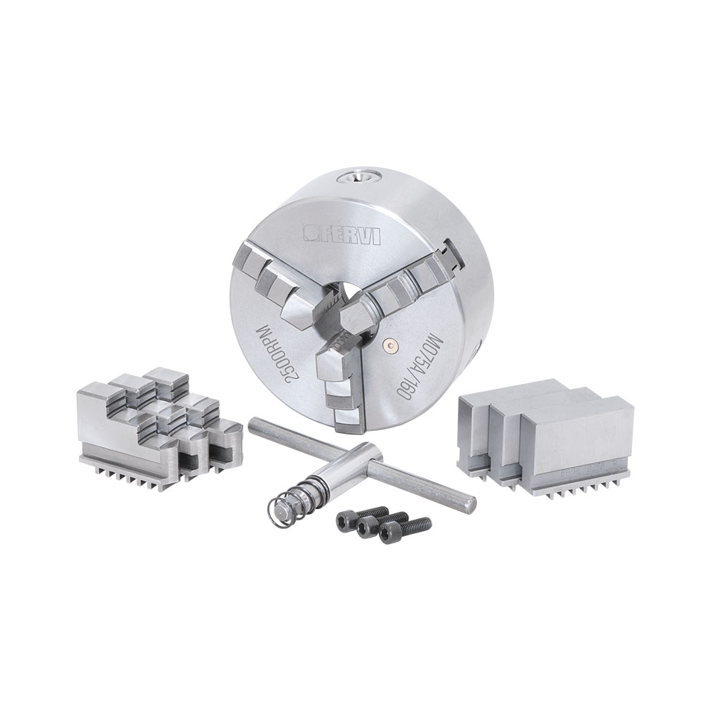 Mandrino autocentrante di precisione 3+3+3 griffe FERVI M075A/250 -2