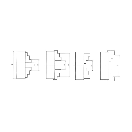 Mandrino autocentrante di precisione 4+4+4 griffe FERVI M076A/200 -3