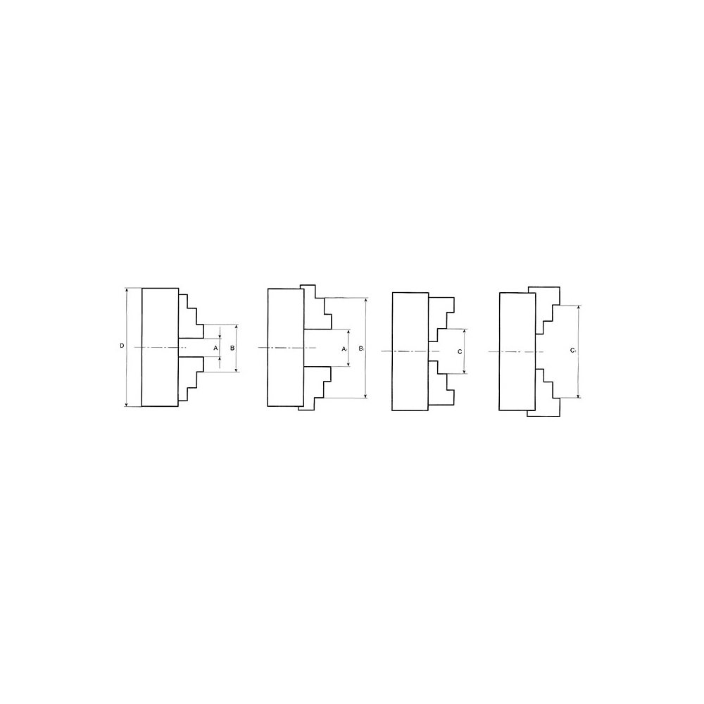 Mandrino a 3+3 griffe autocentrante di precisione Camlock FERVI M078A/320/D1-8 -4