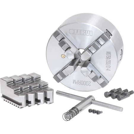 Mandrino a 4+4 griffe autocentrante di precisione Camlock FERVI M079A/200/D1-4 -1
