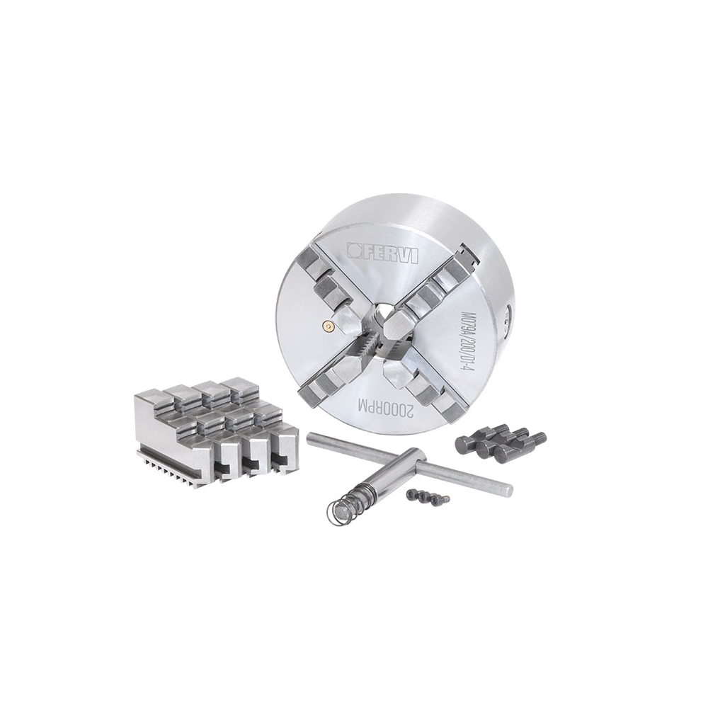 Mandrino a 4+4 griffe autocentrante di precisione Camlock FERVI M079A/200/D1-4 -2