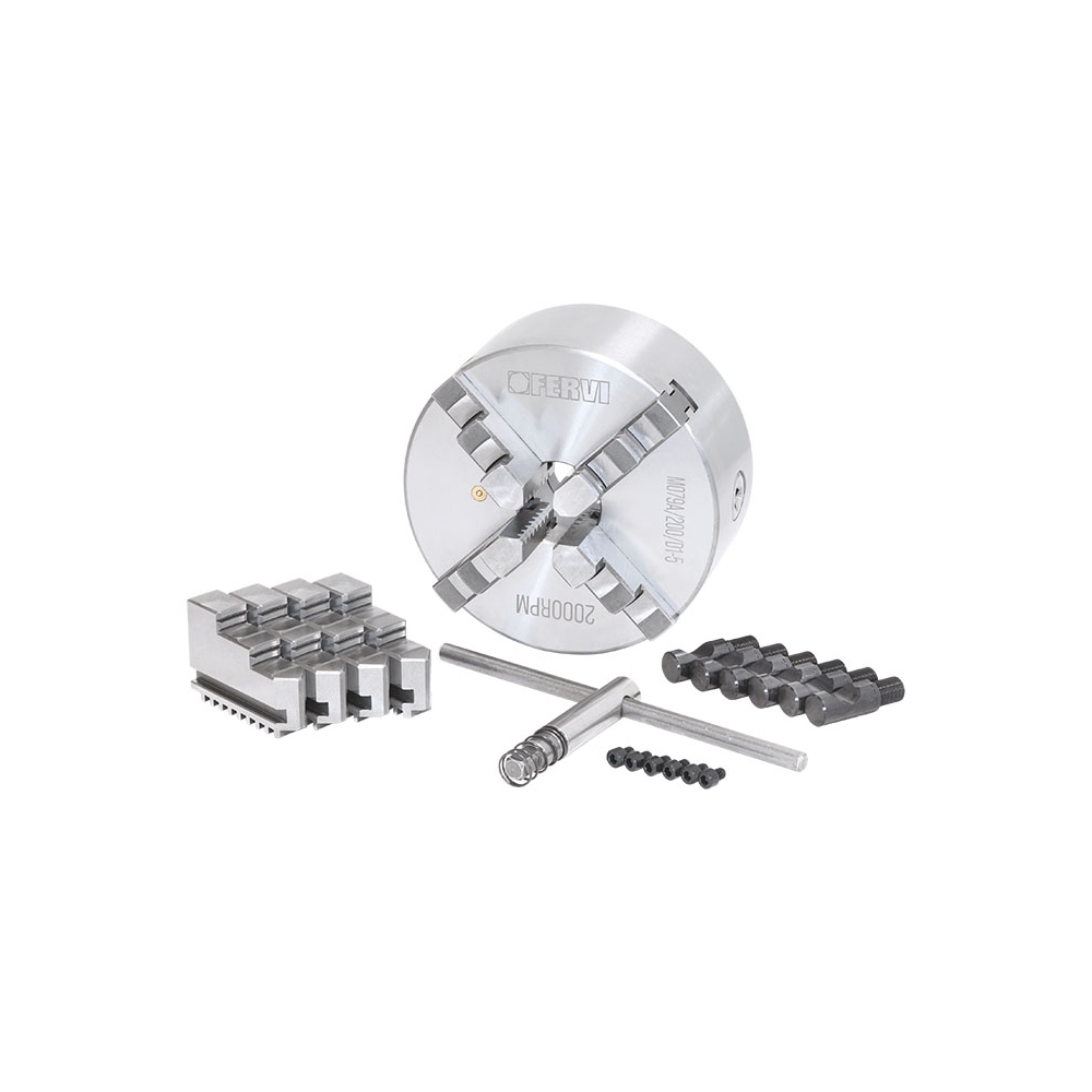 Mandrino a 4+4 griffe autocentrante di precisione Camlock FERVI M079A/200/D1-5 -3