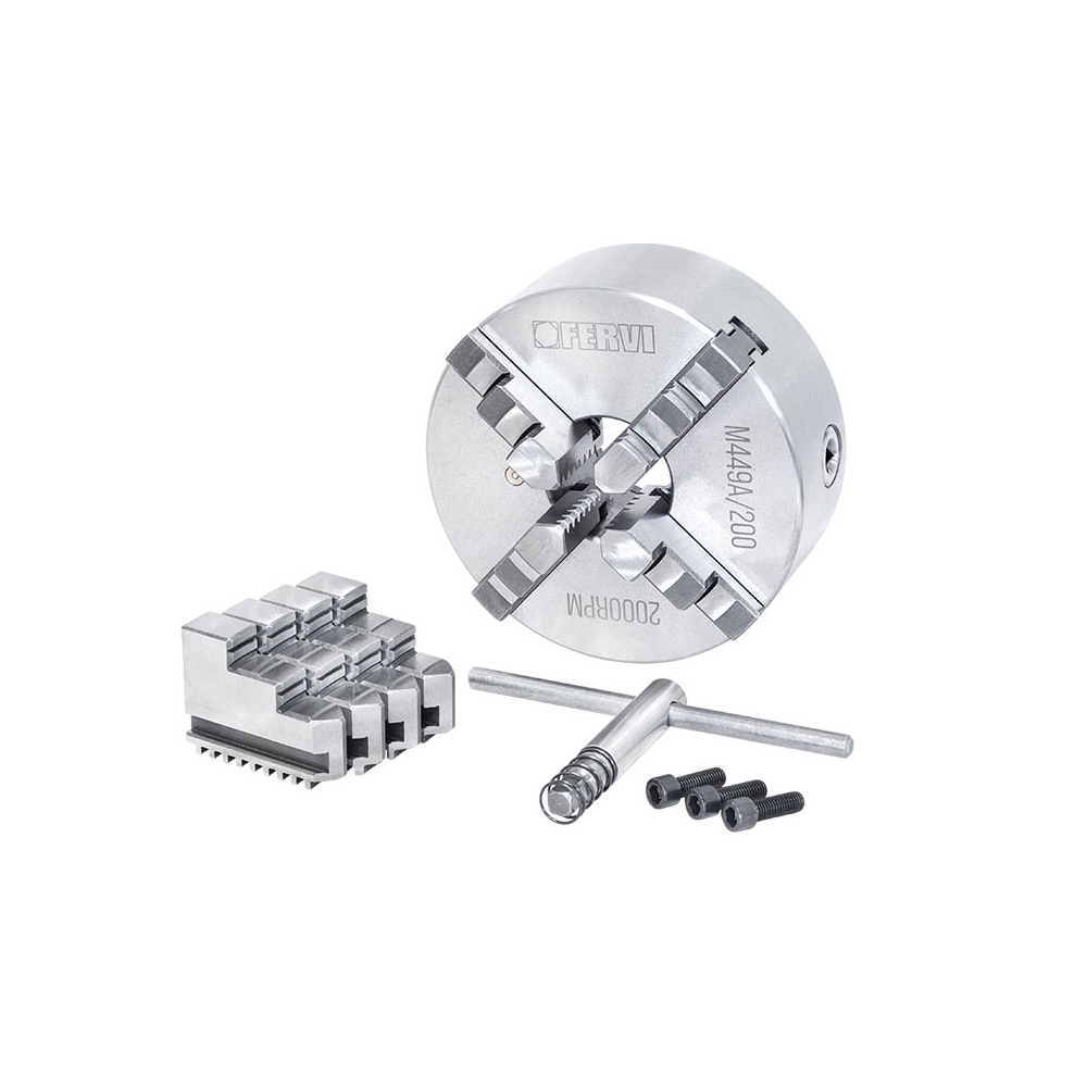 Mandrino a 4+4 griffe autocentrante di precisione FERVI M449A/200 -2